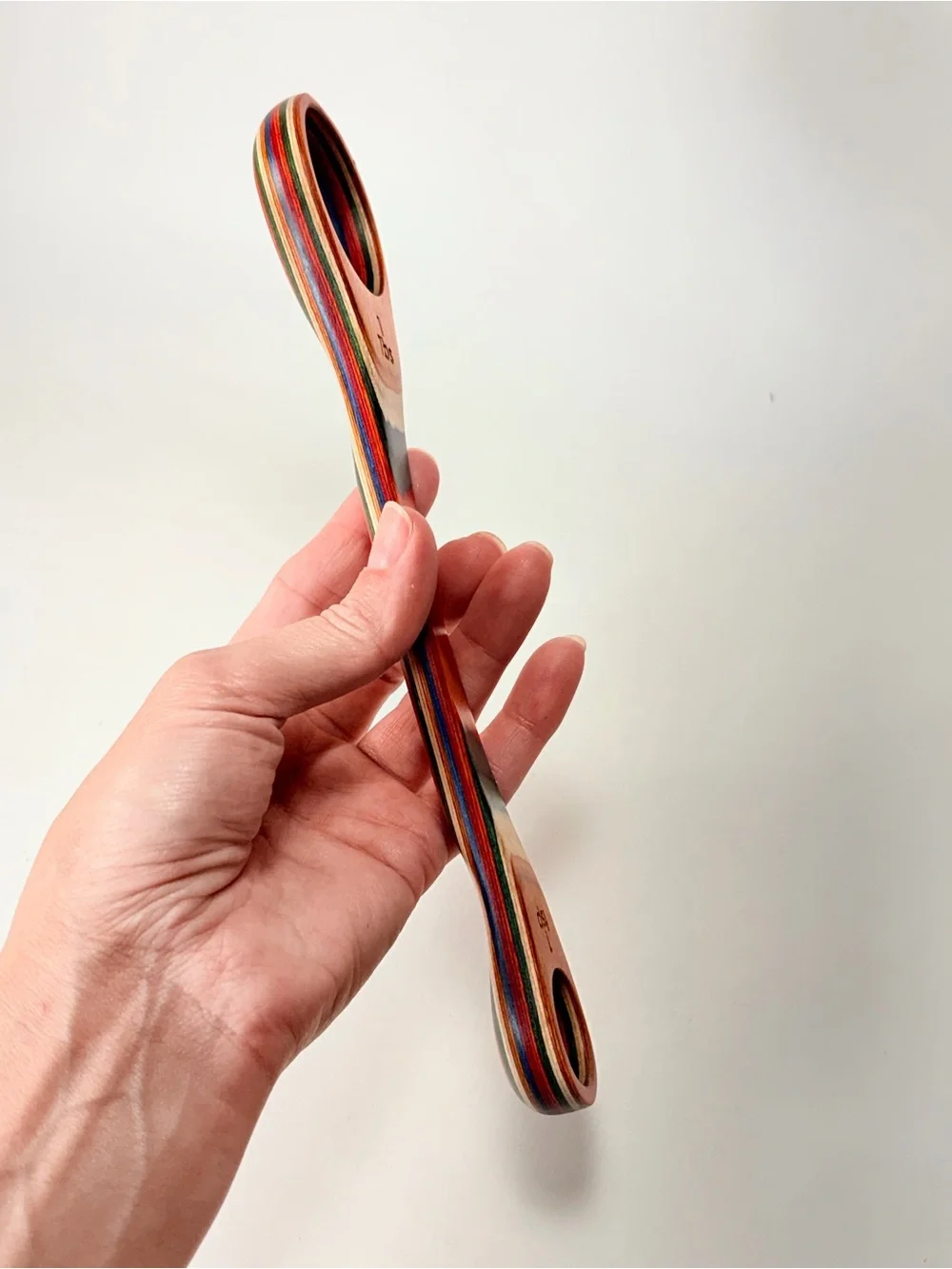 Baltique Wood 2 in 1 Measuring Spoon Colorful Striped Wood